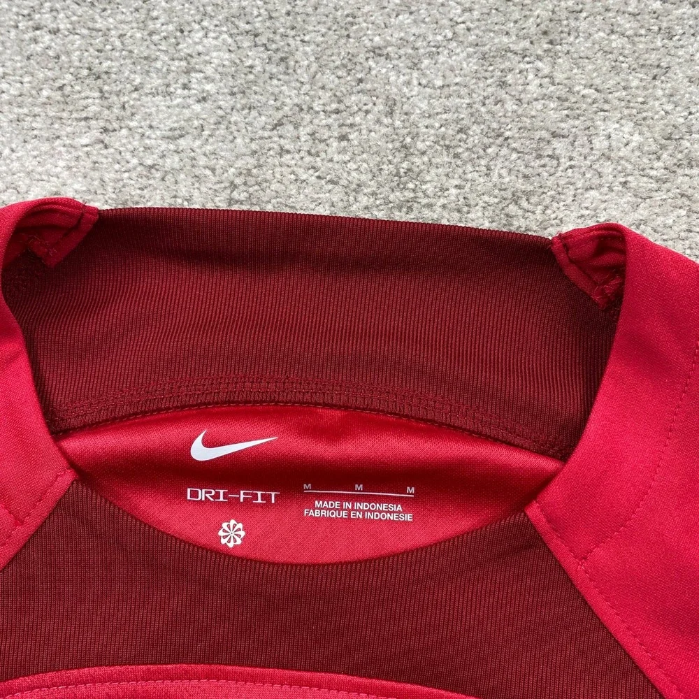 Nike USMNT Soccer Jersey Mens Medium Red Long Sleeve Dri-FIT Training DN0672-614